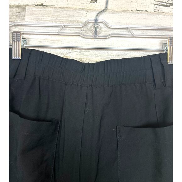 Lulus Womens XL Black Pleated Straight Leg Elastic Back Dress Pants Trousers NEW - Picture 4 of 6